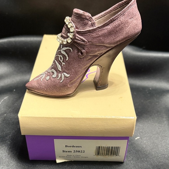 Just The Right Shoe Bordeaux Embellished Heels - Picture 2 of 5